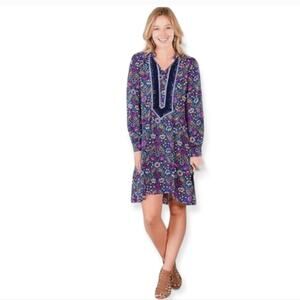 MATILDA JANE Thoughts and Dreams High-Low Purple Floral Dress Crochet Tr…